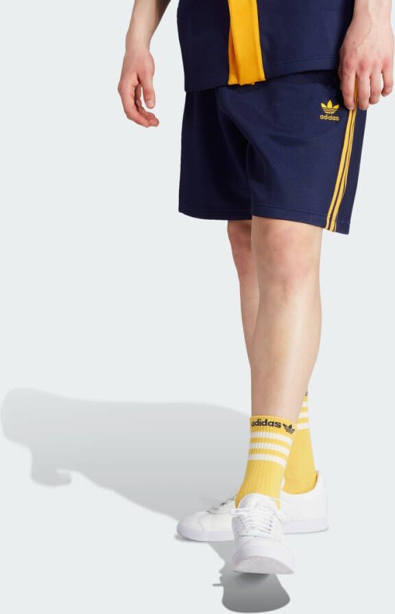 Adidas Originals Adicolor Plus Shorts Sportshorts Kleding dark blue crew yellow maat: M beschikbare maaten:S M XL
