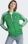 Adidas Originals Groene Sweater met Rits en 3 Strepen Groen Dames - Thumbnail 1