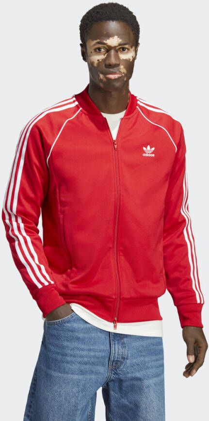 Adidas Originals Adicolor Superstar Trainingsjack Trainingsjassen Kleding better scarlet white maat: S beschikbare maaten:S M L XL XXL