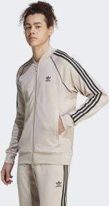 Adidas Originals Beige Zip-through Sweatshirt voor Heren Regular Fit Beige Heren