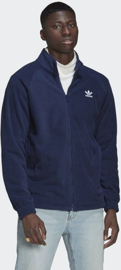 Adidas Originals Adicolor Trefoil Teddy Fleecejacke Truien Kleding blau maat: L beschikbare maaten:L