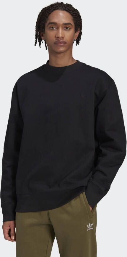 Adidas Originals Zwart Ronde Hals Sweatshirt Regular Fit Herfst-Winter Hk0306 Black Heren