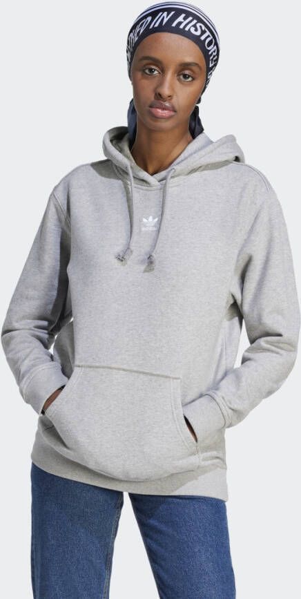 Adidas Originals Grijze en witte hoodie Essentials Gray Dames