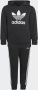 Adidas Originals Trefoil Hooded Tracksuit Children Black White- Black White - Thumbnail 1