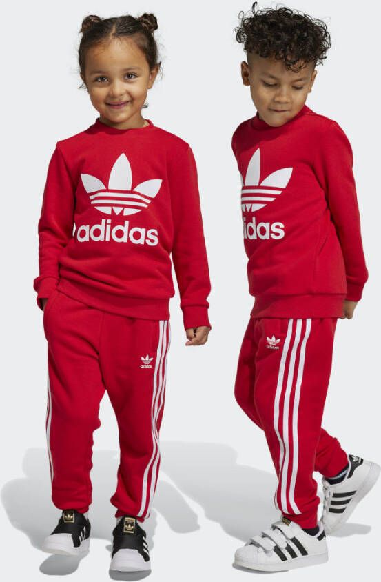Adidas Originals Trefoil Crew Tracksuit Children Better Scarlet Better Scarlet