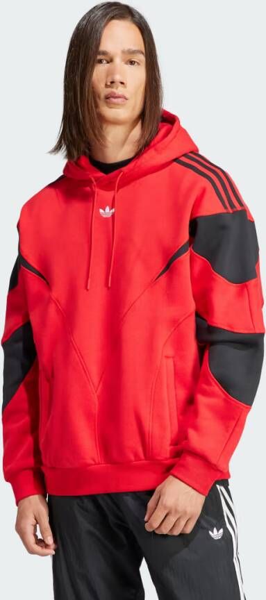 Adidas Originals Hoodie met geborduurd logo Rood Heren
