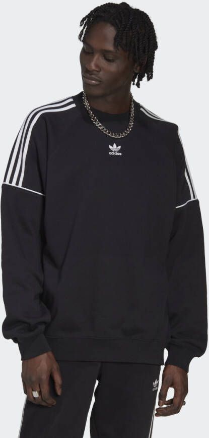 Adidas Zwarte Crewneck Sweatshirt met Iconisch Logo Black Heren