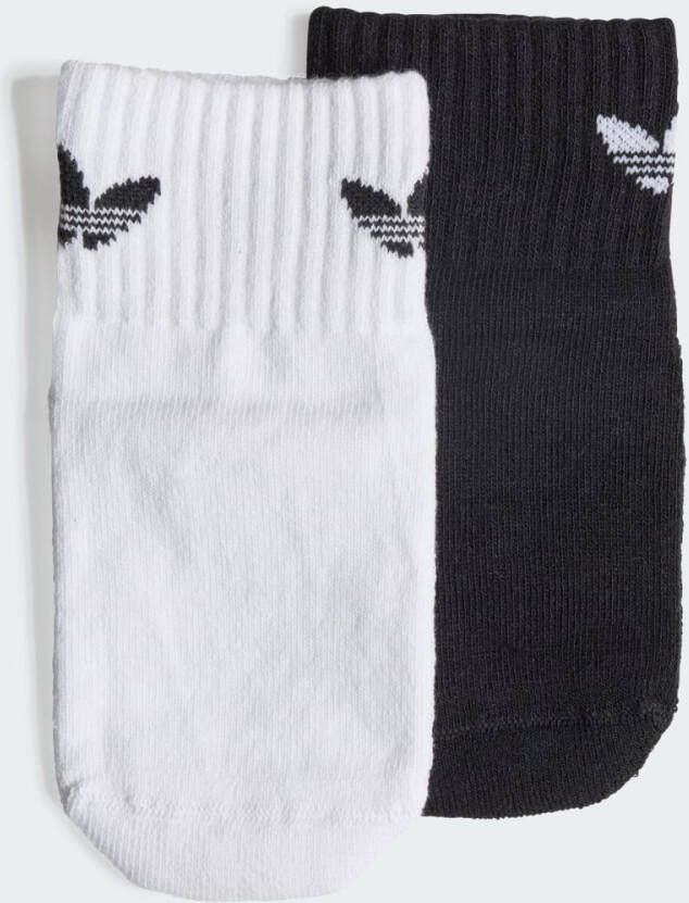 Adidas Originals anti slip sokken set van 2 wit zwart Katoen 34-36