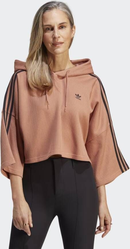 Adidas Originals Geknipte hoodie Brown Dames