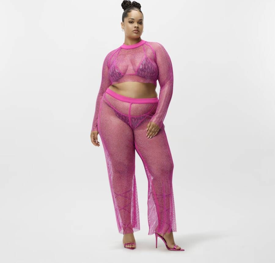 Adidas Originals Crystal Mesh Cover-Up Trousers (Plus Size)