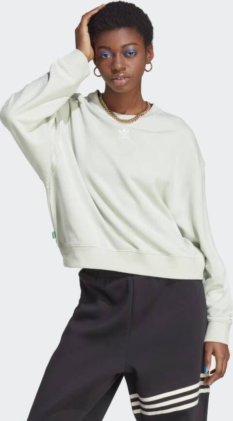 Adidas Originals Essentials+ Sweater Made With Hemp Sweaters Kleding linen green maat: L beschikbare maaten:XS S M L XL