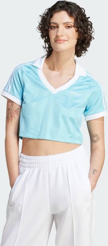 Adidas Originals Crop T-shirt Blauw Dames