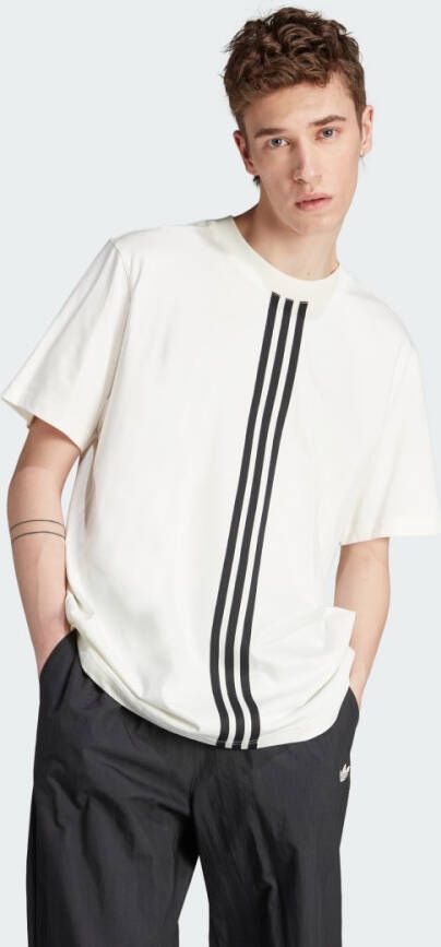 Adidas Iconisch Gestreept T-shirt White Heren
