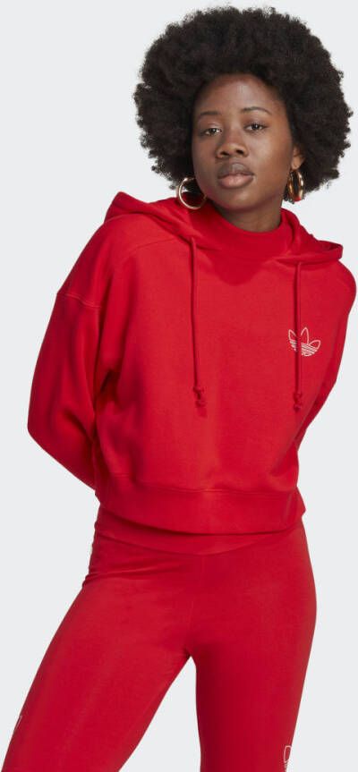 Adidas Originals Oversize Rode Hoodie voor Dames Rood Dames