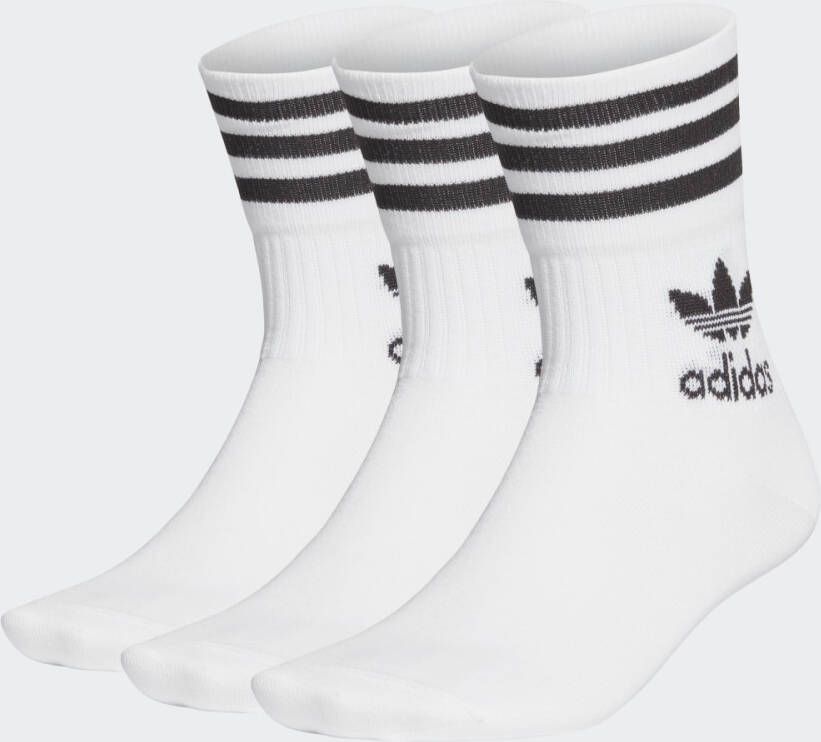 Adidas Originals Adicolor Crew Sokken (3 Pack) Lang Kleding white black maat: 39-42 beschikbare maaten:39-42 43-46 35-38 37-39 40-42