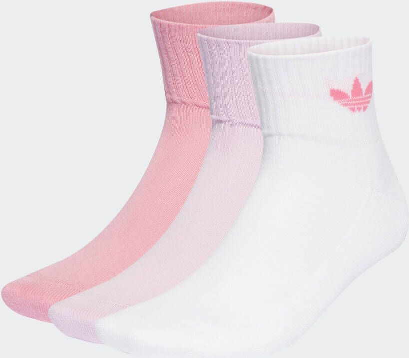 Adidas Originals Adicolor Mid Ankle Sokken (3 Pack) Middellang Dames white orchid fusion bliss pink maat: 37-39 beschikbare maaten:34-36 37-39 4