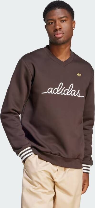 Adidas Originals Sweatshirt met logo Bruin Heren