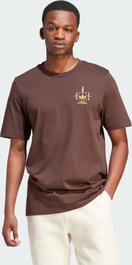 Adidas Originals T-shirt met logo Brown Heren