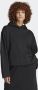 Adidas Originals Zwarte hoodie voor dames Oversized Sportief Herfst-Winter Ic5247 Zwart Dames - Thumbnail 1