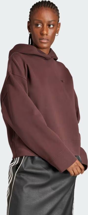 Adidas Originals Bruine Oversized Casual Sweater met Capuchon Brown Dames