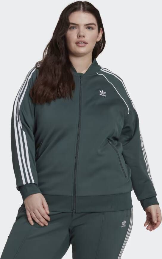 Adidas Originals Plus SIZE sweatjack met labelstitching