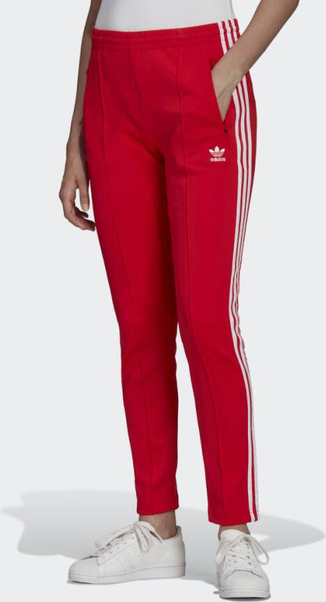 Adidas Originals Rode dames sportbroek met 3 strepen Red Dames