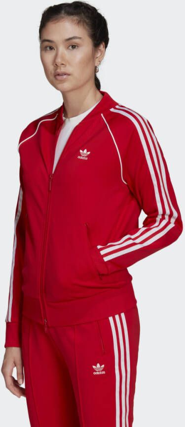 Adidas Originals Dames Track Jacket met Rode Strepen Red Dames