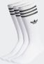 Adidas Originals Witte iconische crew sokken voor nen en White Unisex - Thumbnail 1