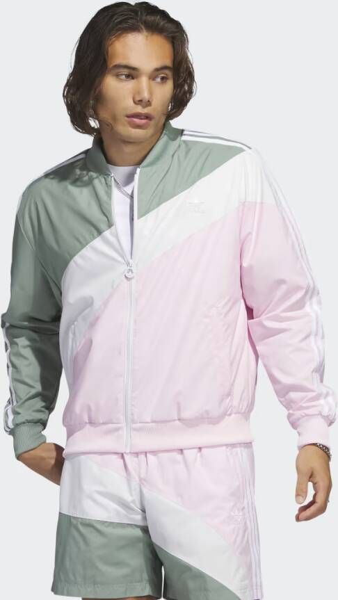 Adidas Originals Summer Vibe Trainingsjack Trainingsjassen Kleding silver green clear pink maat: XL beschikbare maaten:S M L XL