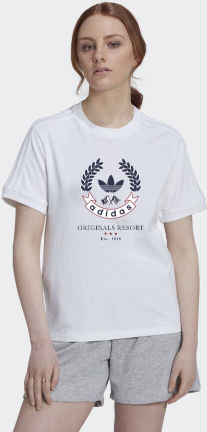 Adidas Originals Resort T-shirt T-shirts Kleding white maat: M beschikbare maaten:XS S M