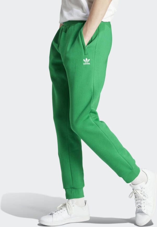 Adidas Originals Groene Originals Broek met Elastische Tailleband en Geborduurd Logo Green Heren