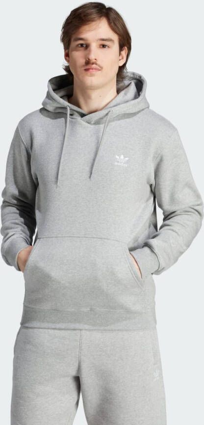Adidas Trefoil Essential Fleece Hoodie Medium Grey Heather- Heren Medium Grey Heather
