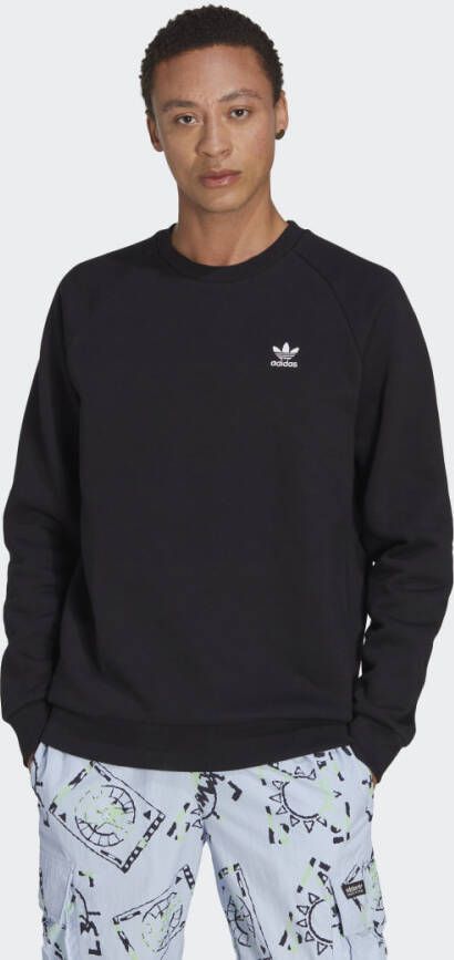 Adidas Originals Tijdloze Zwarte Crewneck Sweatshirt voor Heren Black Heren