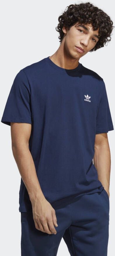 Adidas Sportieve Blauwe Essentials T-shirt voor Heren Blauw Heren