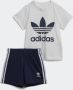 Adidas Originals T-shirt + short donkerblauw wit Shirt + broek Katoen Ronde hals 62 - Thumbnail 1