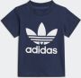 Adidas Originals Adicolor T-shirt donkerblauw wit Katoen Ronde hals 104 - Thumbnail 1