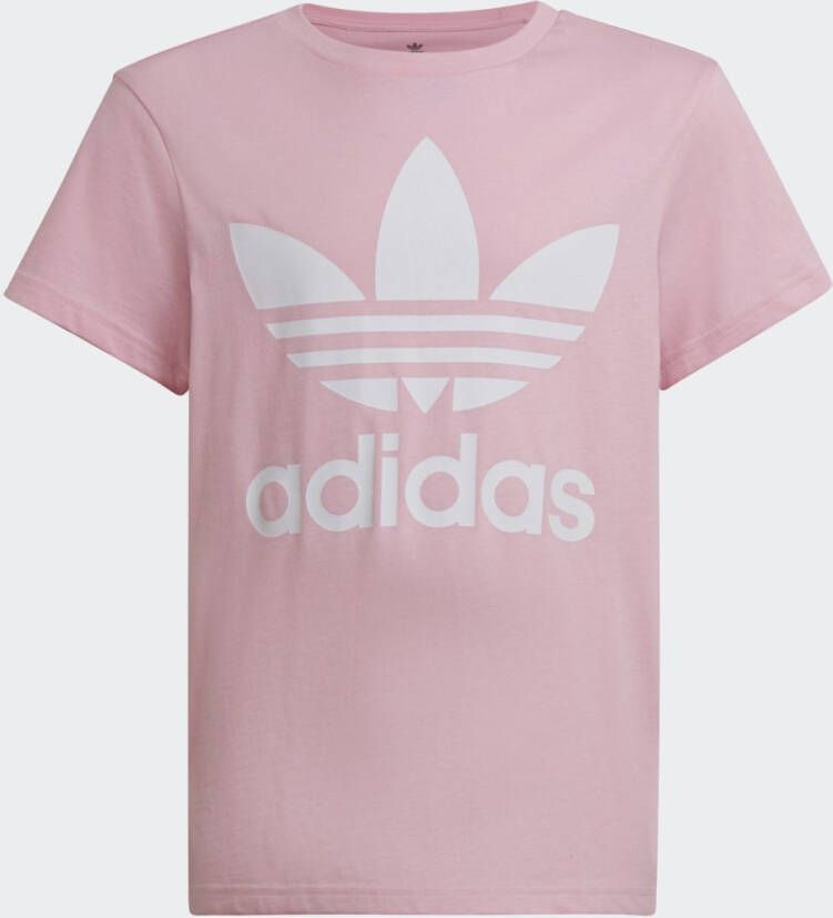 Adidas Originals Adicolor Trefoil T-shirt T-shirts Kids true pink white maat: 170 beschikbare maaten:170