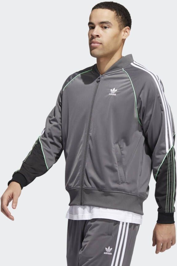 Adidas Zip-Through Sweatshirt voor Heren Grijs Heren