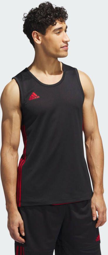 Adidas 3g speed reversible basketbalshirt zwart heren