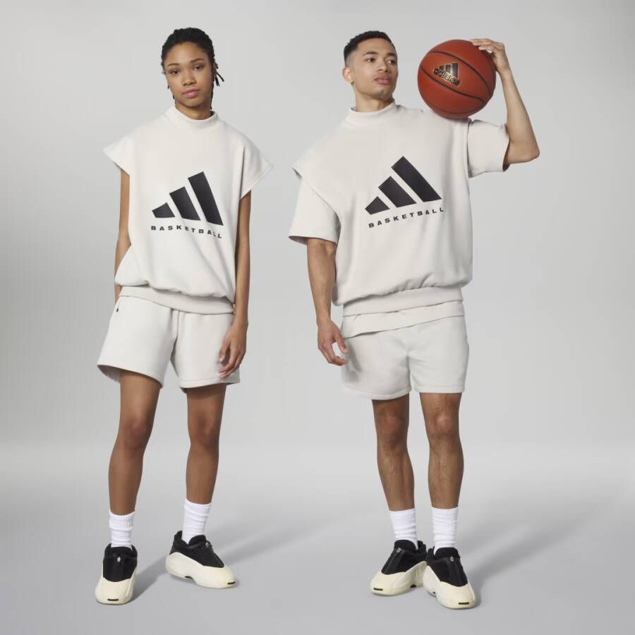 Adidas Originals Basketball Sleeveless Sweatshirt Tanktops Heren talc maat: M beschikbare maaten:M