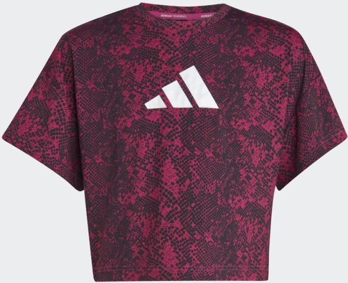 Adidas Perfor ce AEROREADY Animal-Print T-shirt