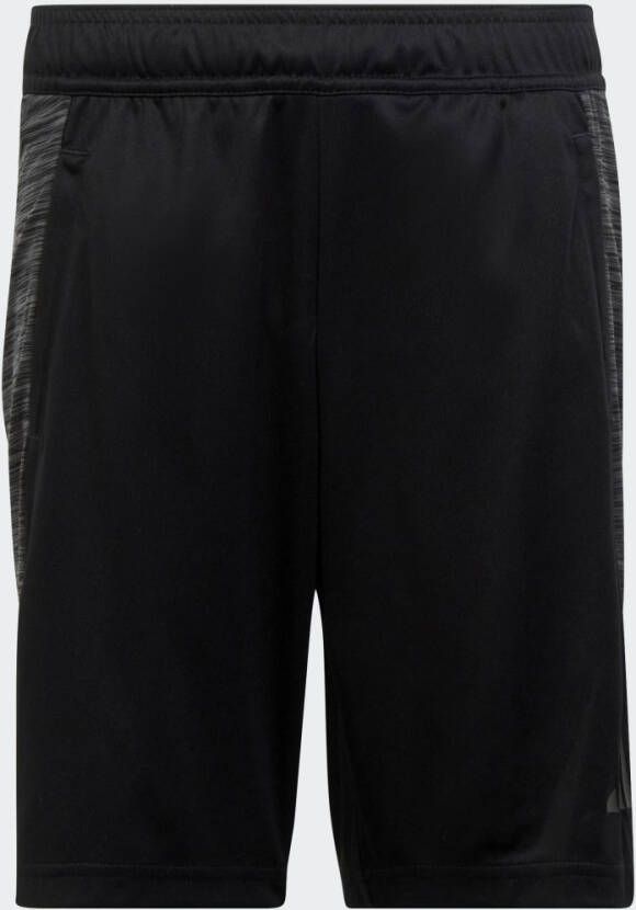 Adidas Sportswear regular fit short van gerecycled polyester zwart grijs Korte broek Jongens Gerecycled polyester (duurzaam) 128