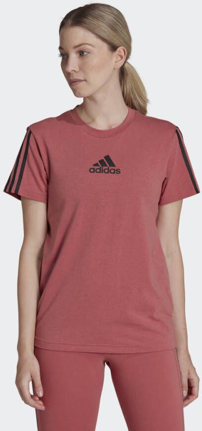 Adidas areoready made for training cotton-touch sportshirt fuchsia dames