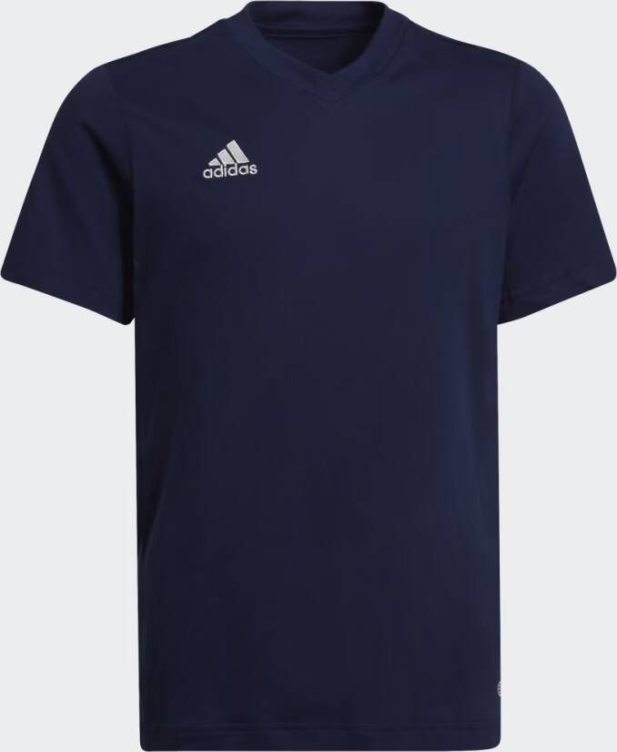 Adidas Perfor ce junior voetbalshirt donkerblauw Sport t-shirt Katoen V-hals 116