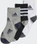 Adidas Perfor ce sportsokken set van 3 zwart wit grijs Katoen 37-39 - Thumbnail 2
