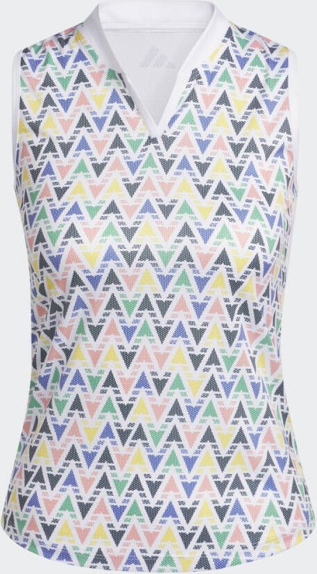 Adidas Perfor ce HEAT.RDY Printed Mouwloos Poloshirt
