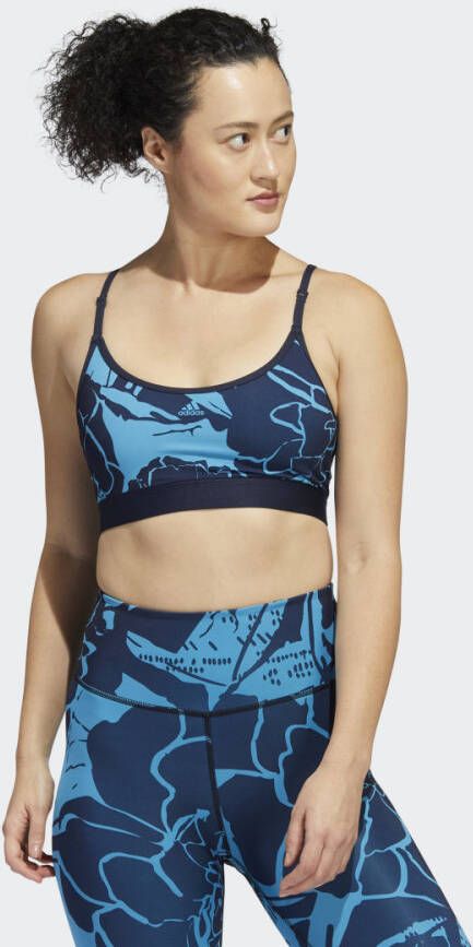Adidas Performance Light-Support Flower-Print Beha