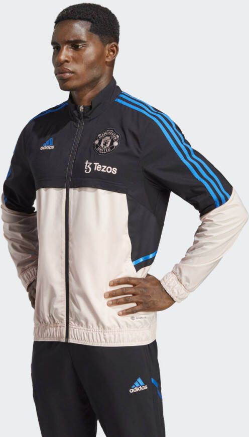 Adidas Sweatshirt Manchester Prematch 22 23 Zwart Voetbaltop Heren