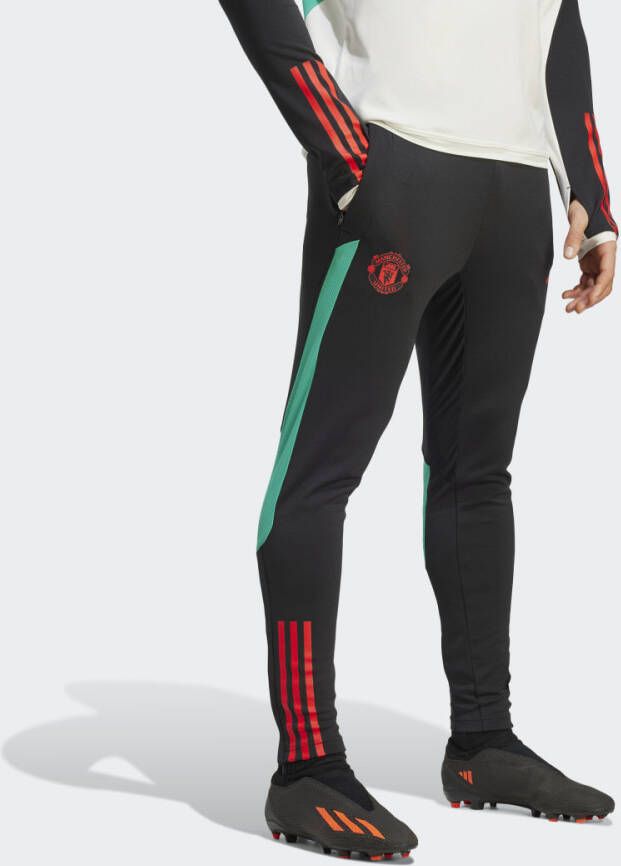 Adidas chester United FC Training Track Pants Black- Black