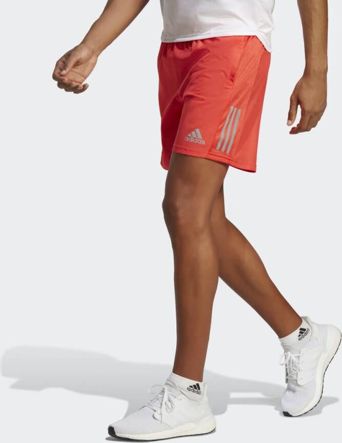Adidas own the run hardloopshort rood heren
